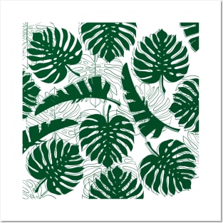 TROPICAL GREEN PALMS Posters and Art